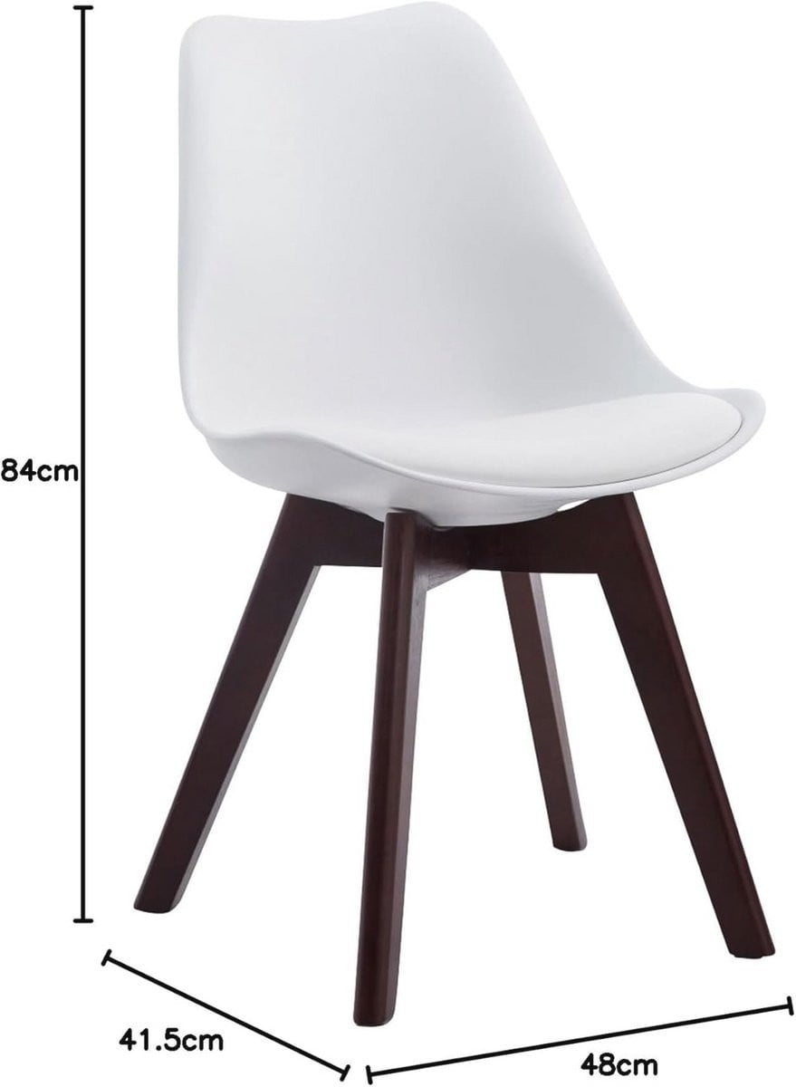 Moderne eetkamerstoel met kunstlederen bekleding