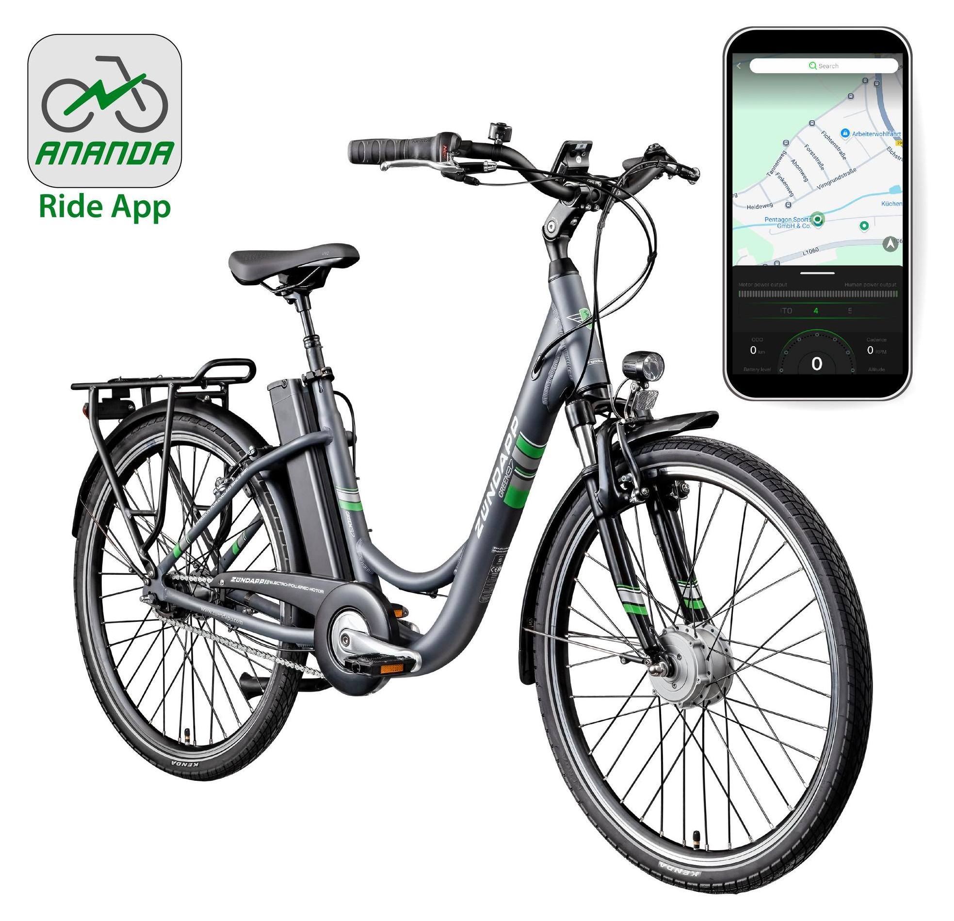 Zündapp Green 3.7 E Bike Damenfahrrad 26 Zoll Pedelec mit Nabenschaltung 7 Gang