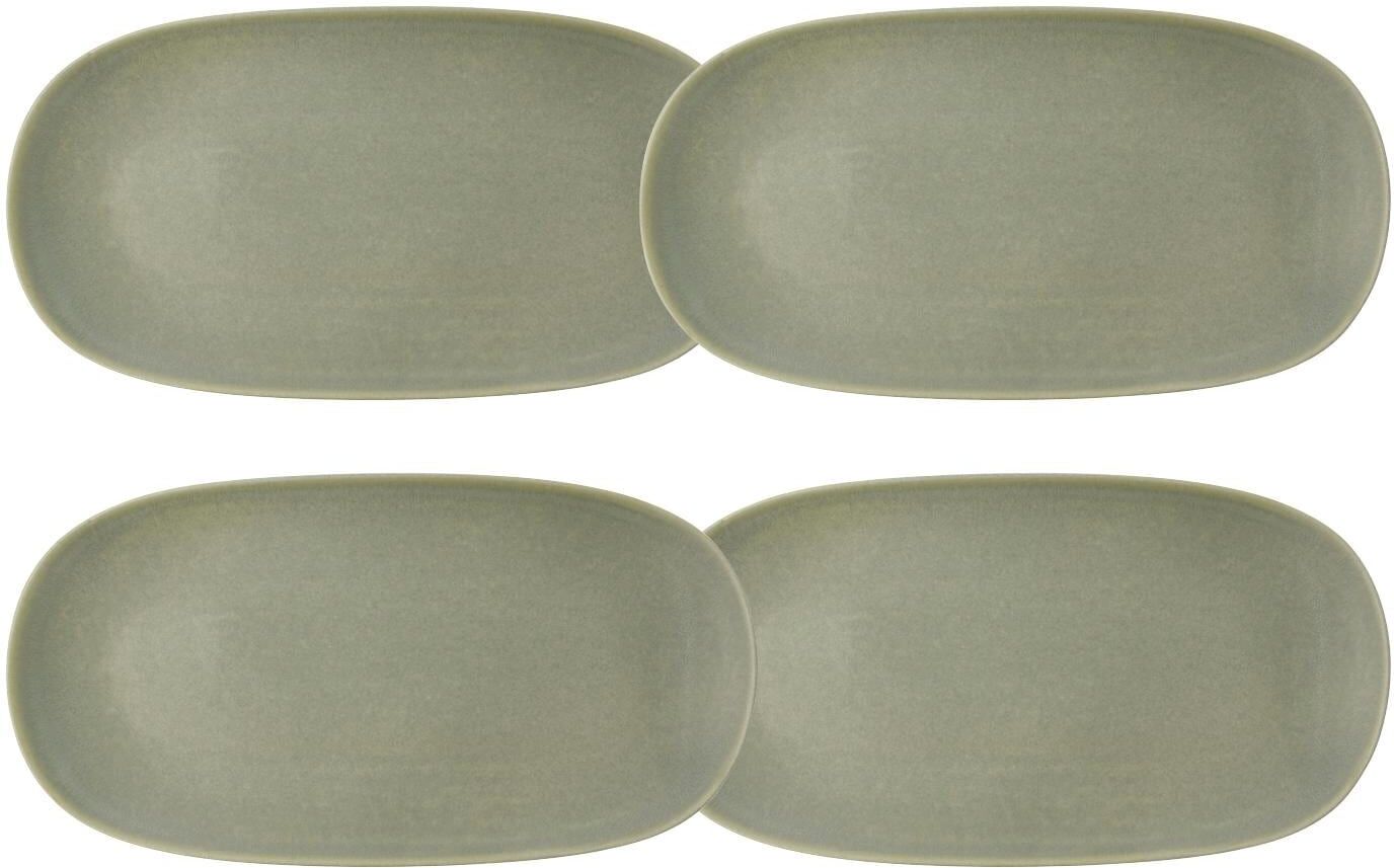 Servierplatte "Shoku", grün, Steinzeug, VILLA COLLECTION DENMARK, Servierplatten, Servierplatte grün Einheitsgröße