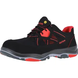 Sicherheitshalbschuhe S1P "ANTHONY RED LOW" ESD - 40 - schwarz