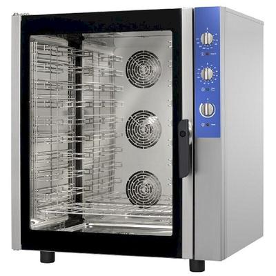 Umluft -Konvektionsofen - AMITEK AWM100 - 10 Backbleche 60x40 oder GN 1/1 - Elektromechanisch - Manueller Dampf