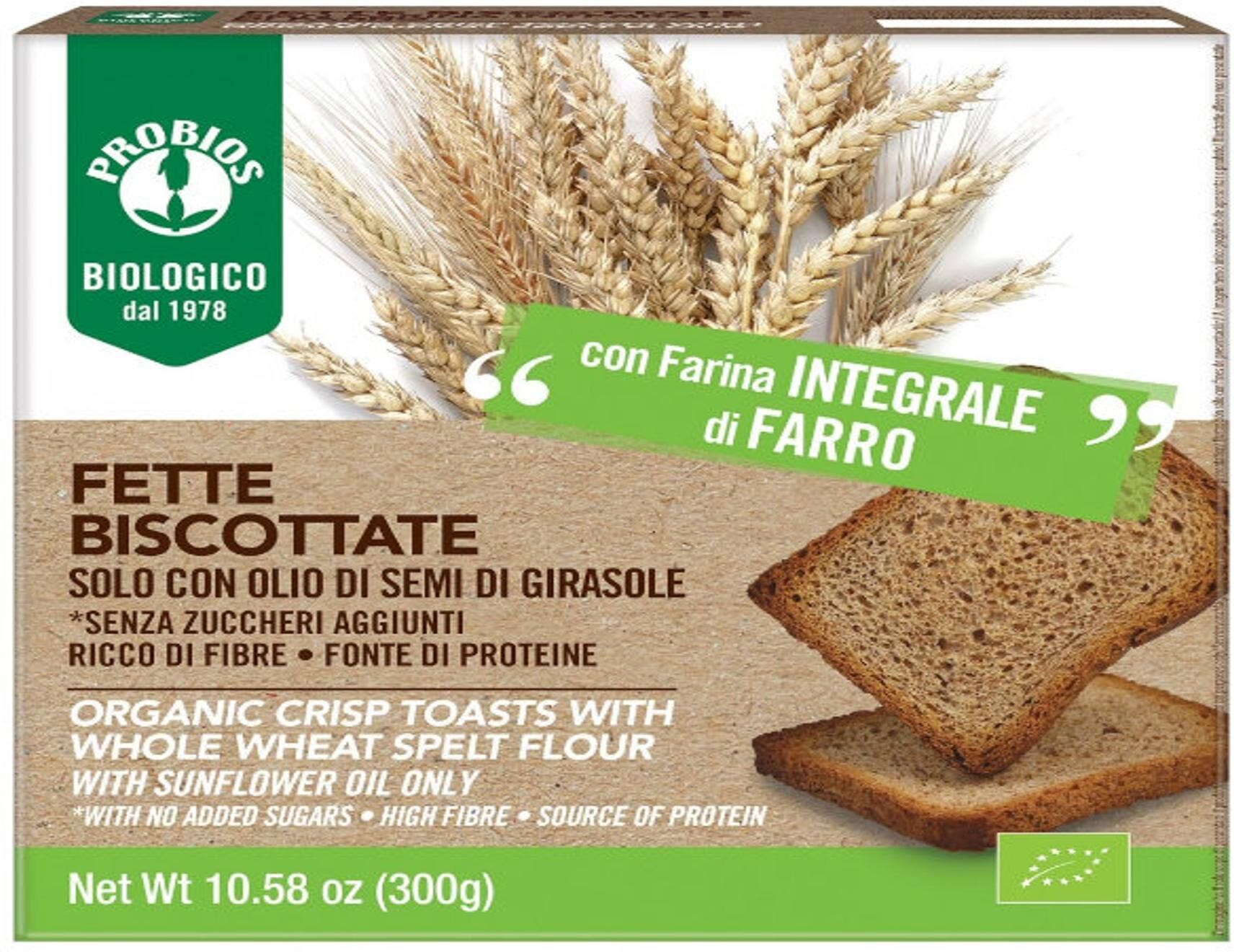 PROBIOS Fette Biscottate Con Farina Di Farro Integrale 300 Grammi 
