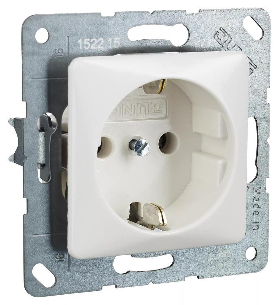 Jung REV stopcontact CD500 met kinderbeveiliging, wit