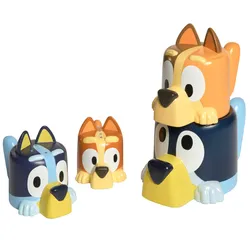 TOMY - Toomies Bluey's Family Pourers mit Chilli, Bandit, Bingo, und Bluey