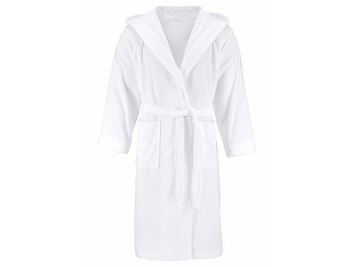 Unisex-Bademantel BRUNO BANANI Robby, ideal für Sauna & Spa, Standard, Premium und Überlänge Gr. XL, weiss (weiß), XL, Walkfrottee, Hausmäntel, Unisex-Bademantel, Damen & Herren Bademäntel, Baumwolle, mit Taschen, Sauna, XS-3XL