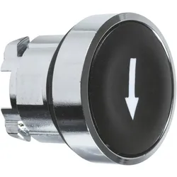 Schneider Electric ZB4BA335 Drucktaster, Frontelement, Harmony XB4, Metall, 22mm, schwarz, beschriftet Pfeil unten, tastend