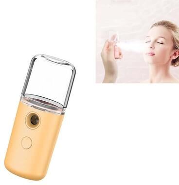 Everyday Crate Portable Nano Mist Face Steamer USB Facial Hydration Sprayer For Deep Moisturizing & Skin Refresh yellow
