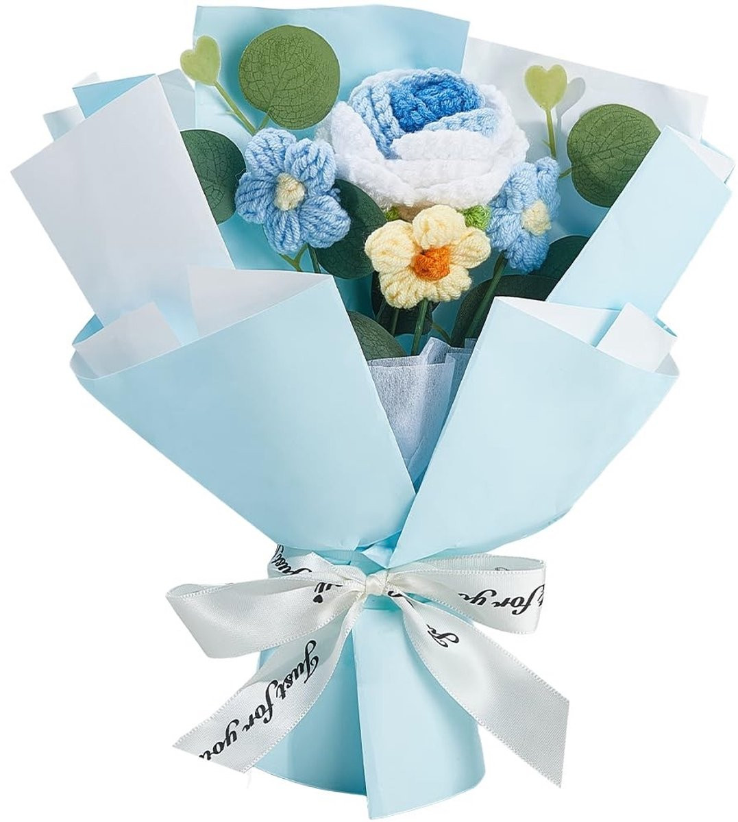 Dailygoods Gehaakte Bloemen Kit voor Romantische Decoratie in Paars