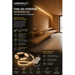 LED COB Saunavorraum Beleuchtung in warmweiss Set