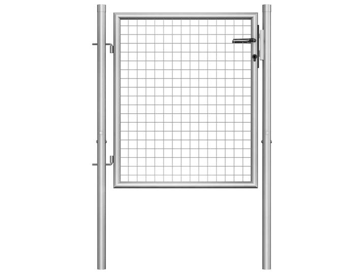 vidaXL Gartentor verzinkter Stahl 105x75 cm Silber