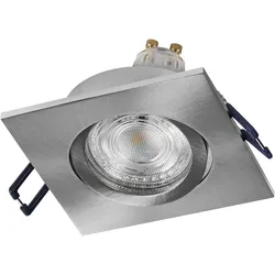 Osram, Deckenstrahler, LED-Einbauleuchte, GU10, 4,5W, 2700K, 400lm, warmweiss, IP20, Satin-Nickel, 3er Set (GU10, 400 lm)