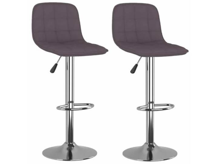 HGPOTUY Barhocker 2 STK. Taupe Stoff, Verstellbar, 360 Grad Verchromtes Stahlgestell, Fußstütze integriert, Gasdruckfeder, stufenlos höhenverstellbar, Küchentheke