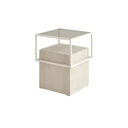 Höffner Selection Beistelltisch  Adda , weiß , Maße (cm): B: 43 H: 57 T: 43.0