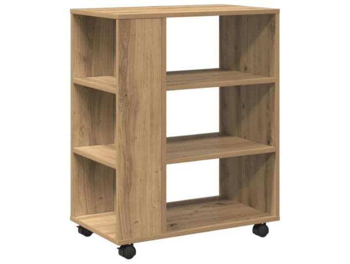 Helloshop26 Multifunktionaler Rollschrank, modernes Design, 60 x 35 x 75 cm, Holz, Eiche, Handwerk, 02_0050902