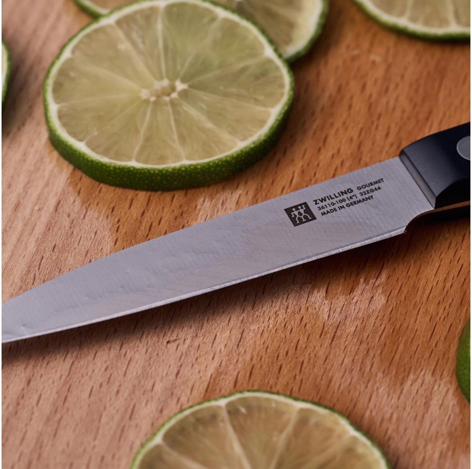 Kochmesser ZWILLING "Gourmet 10 cm", schwarz (silberfarben, schwarz), Edelstahl, Stahl, Kochmesser, Kochmesser silberfarben, schwarz Einheitsgröße