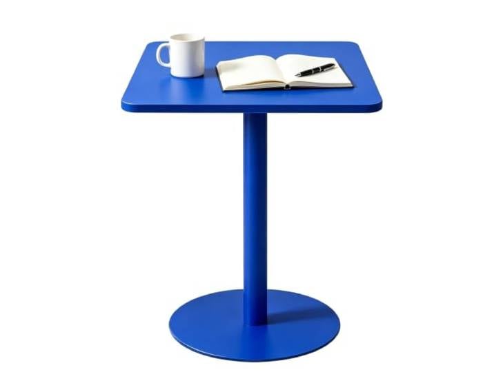 Yopappol Robuster, Einbeiniger Café-Tisch, Korrosionsbeständiger Beistelltisch Mit Metallsockel, Quadratischer Bistrotisch Für Sitzgelegenheiten In Kabinen Und Lounge-Bar(70x70x73cm)