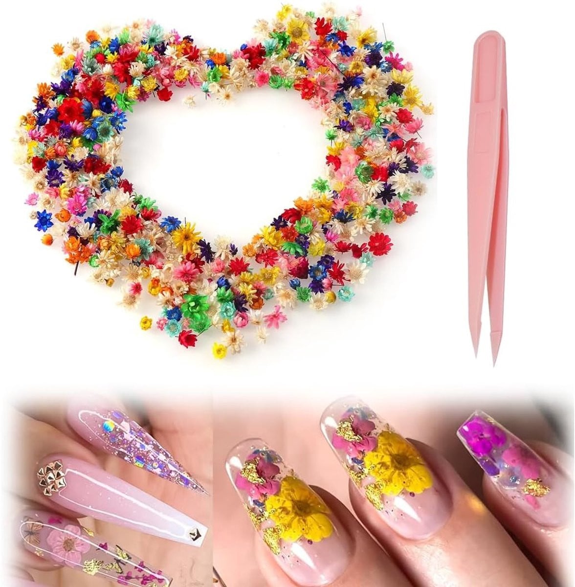 280 stuks Mini Gedroogde Bloemen voor Creatieve DIY Decoratie en Hobbyprojecten