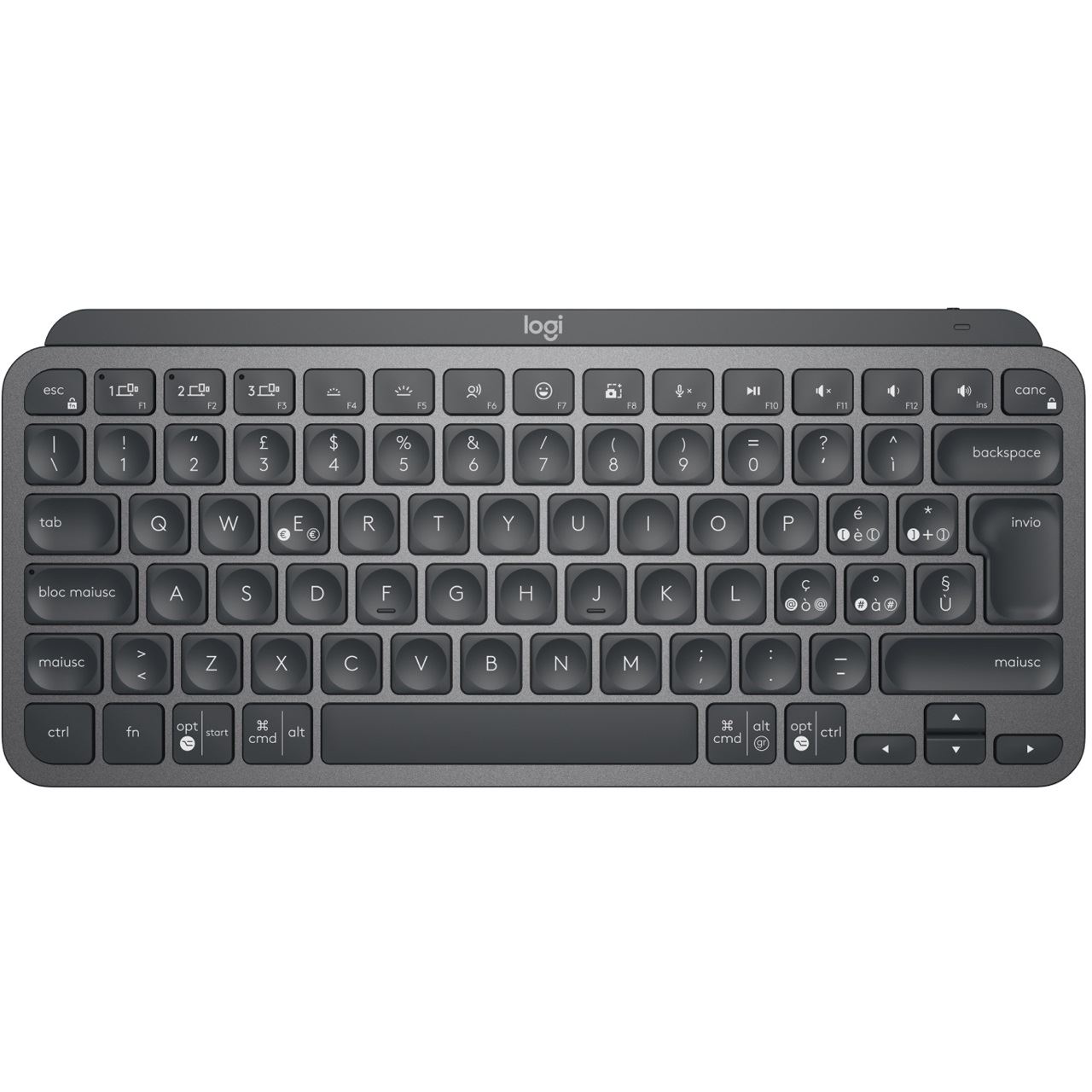 Logitech MX Keys Mini for Business USB 2.4GHz Bluetooth Italienisch schwarz (kabelgebunden)