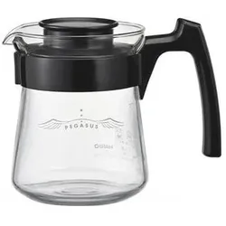 Hario PEGASUS 01 - Glasservierbecher 300ml, Kaffeebereiter, Transparent, Schwarz