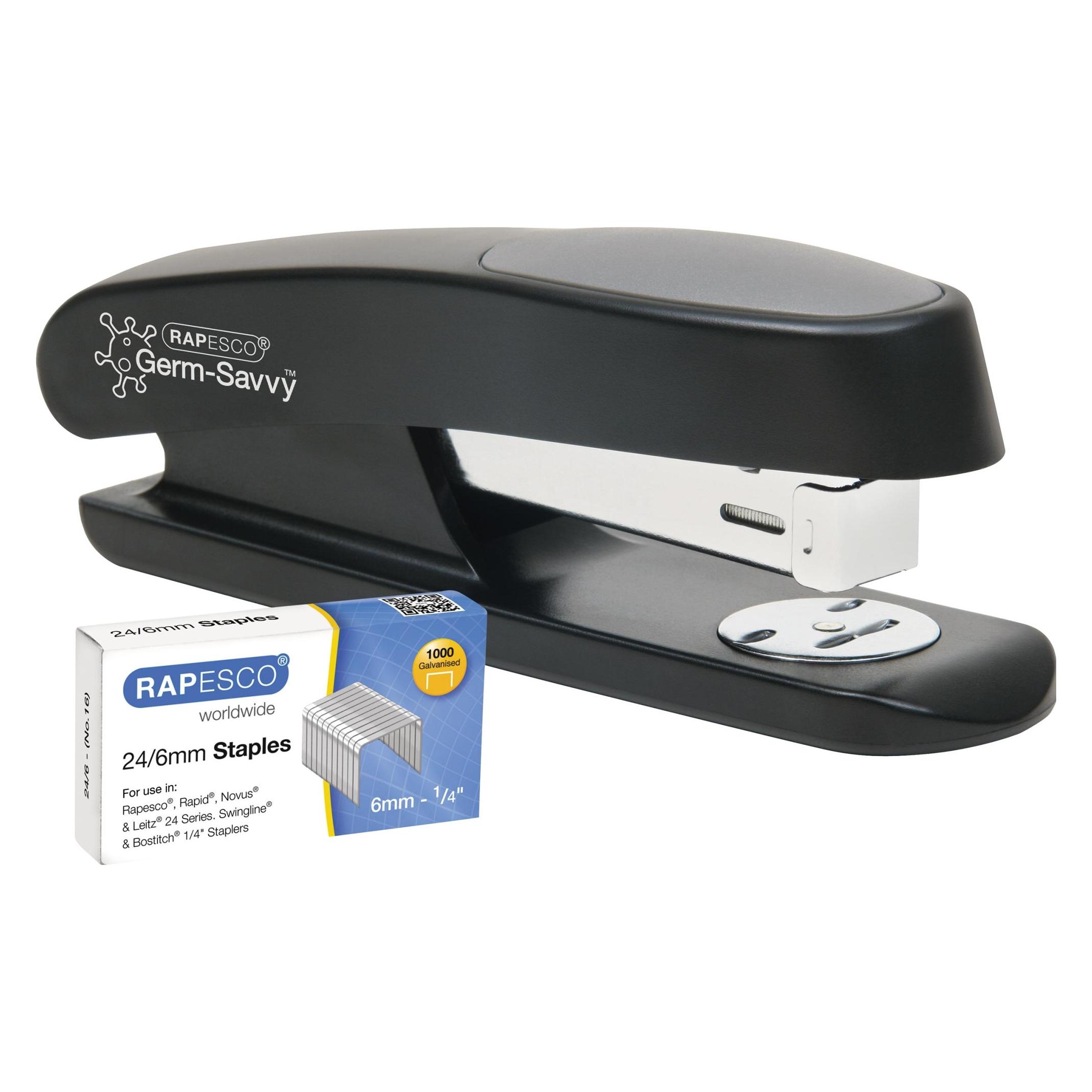 Rapesco ECO Sting Ray Hefter, mit antibakteriellem Schutz Germ-Savvy (schwarz) (20 Blätter) (1482)