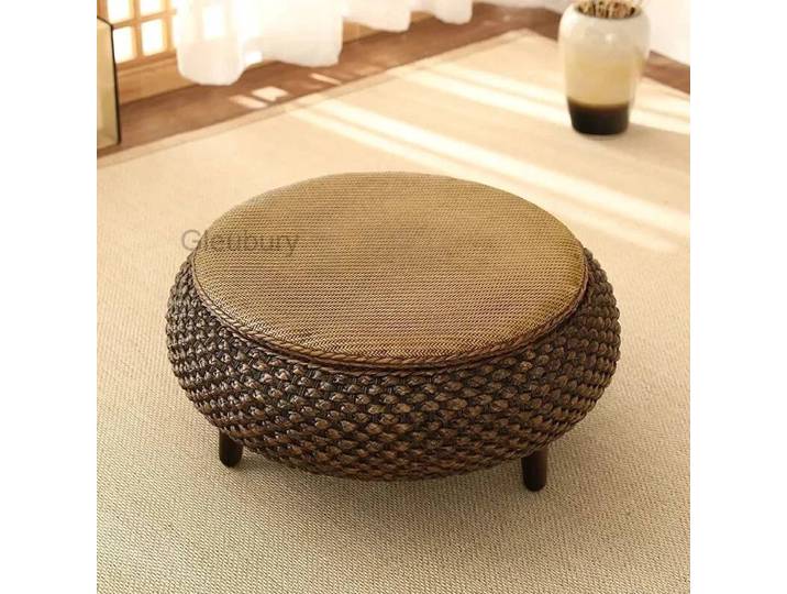 Table Basse d'Angle Rétro en Rotin pour Salon, Table Centrale de Salon, Table de Centre Kotatsu