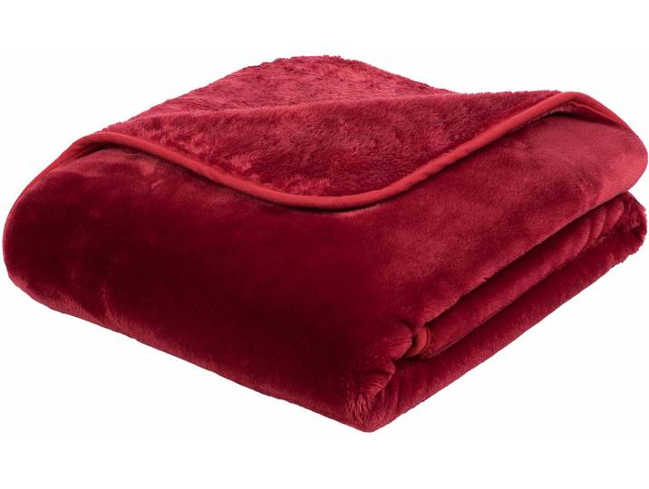 Wohndecke GÖZZE Premium Cashmere Feeling , rot, B:130cm L:170cm, Polyester, Wohndecken, Wohndecke, mit premium Cashmere Feeling, Kuscheldecke