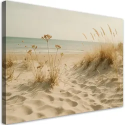 LEINWANDBILD Strand Meer Dünen Shabby Chic 60x40cm