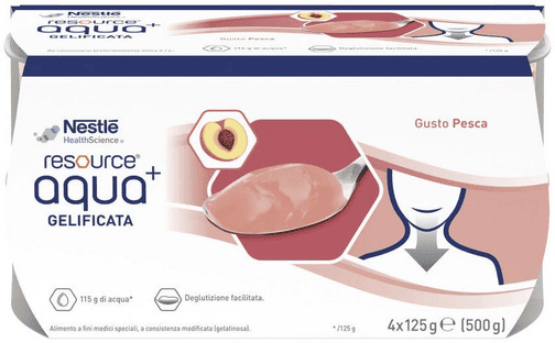 Resource Aqua+ Pesca Bevanda Gelificata 4x125 ml