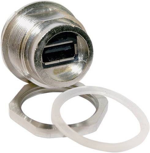 Conec USB 2.0 Einbaugehäuse-Set Buchse, Einbau 17-200321 Schraubanschluss M28 ohne Schutzkappe 17-200321 Inhalt: 1St.