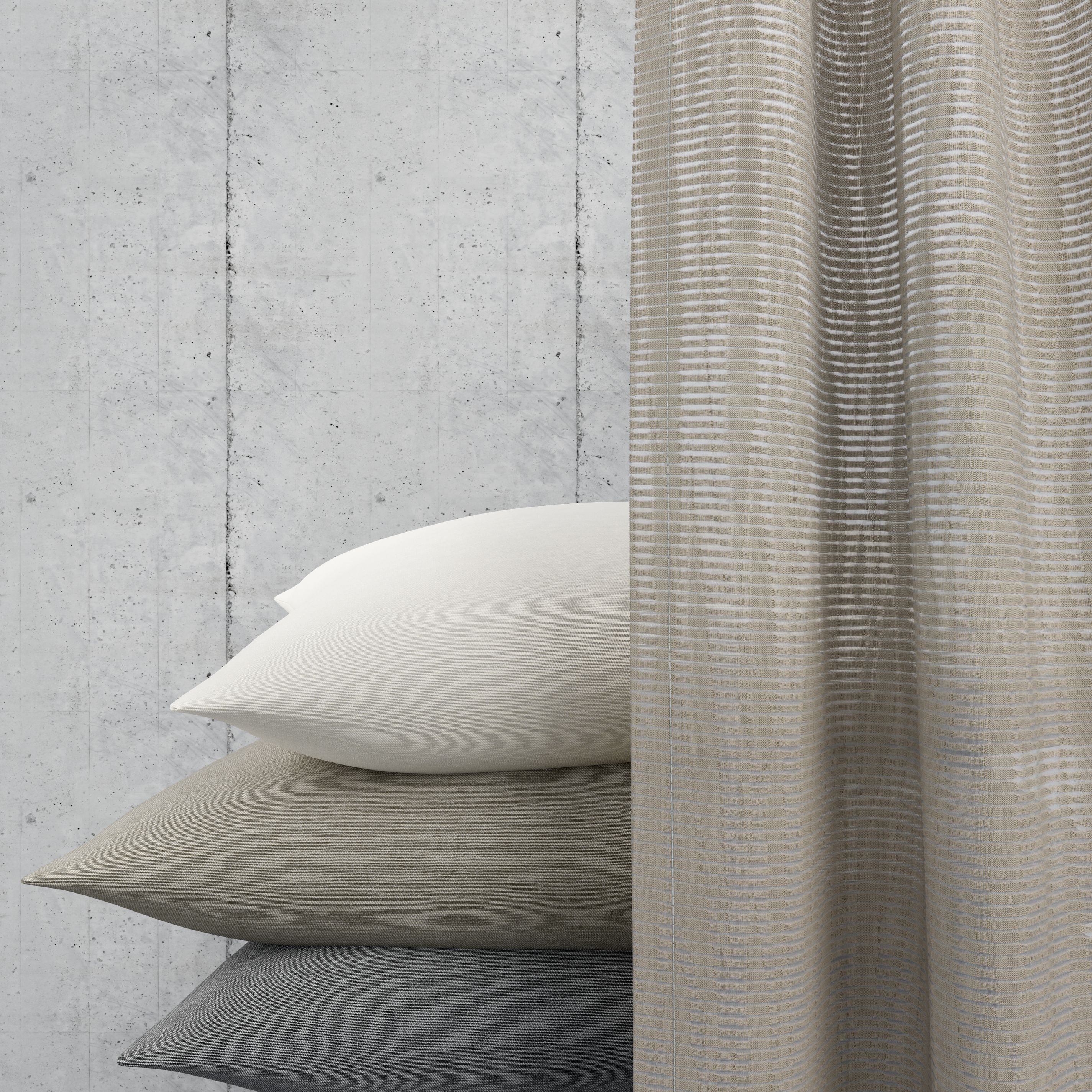 Neutex For You! Schiebegardine NEUTEX FOR YOU "RAYA", beige (taupe), B:60cm H:245cm, Polyester, Gardinen, Schiebegardine, Grafische Linienstruktur taupe 245cm, Paneelwagen, 60cm