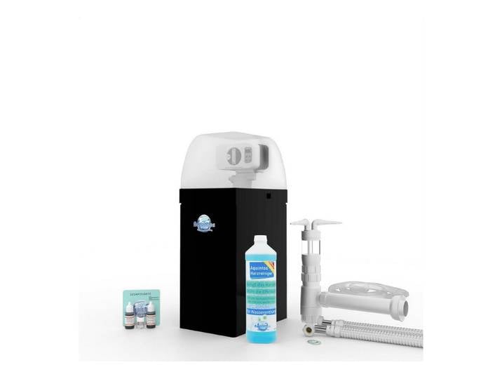 Aquintos Wasseraufbereitung Kalkfilter Enthärter ShinySoft10 Weichwasseranlage Enthärtungsanlage Kabinettanla, Zubehör für Anschlussschläuche inkl. Siphon, Weichwasseranlage Enthärtungsanlage