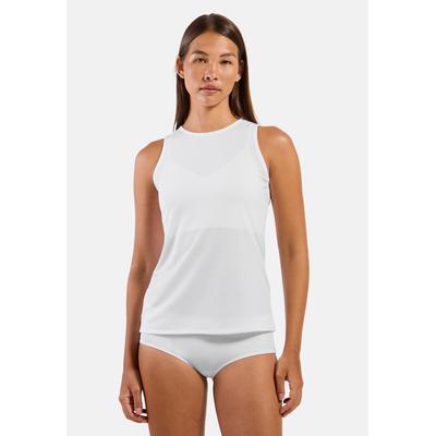 Funktionstop ODLO "BL TOP crew neck singlet-ACTIVE LIGHT", Damen, Gr. L, weiß, Jersey, Obermaterial: 100% Polyester, normal, Rundhals, Tops, mit Rundhalsausschnitt, in normaler Länge, atmungsaktiv