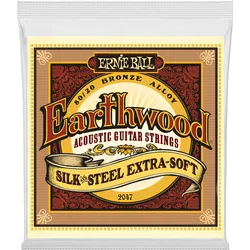 Ernie Ball Saitensatz, Akustik, Earthwood Bronze, Silk & Steel, Extra- (Gitarre, 0.05"), Saiten