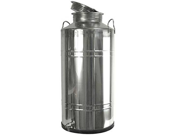 Fischer Kellereitechnik Edelstahl-Kannen (Kanne 3-100L mit/ohne Kugelhahn) (75 Liter mit Auslaufhahn)