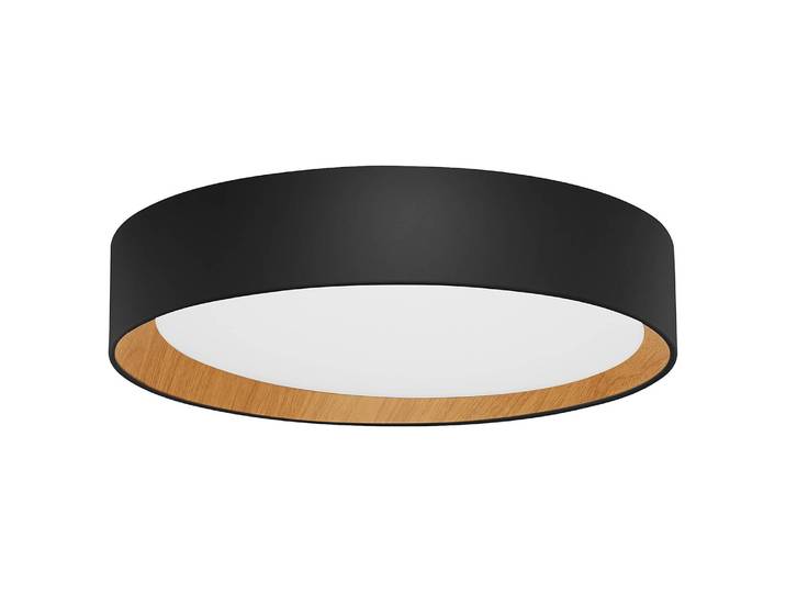 Deckenleuchte Stake Typ A Ø 35cm Schwarz/Schwarz Kabel ABS, Fassung ABS, Baldachin Aluminium, Gehäuse Leuchte Aluminium Nicht austauschbare