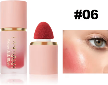Uplift Curations 6 Color Matte Liquid Blush With Sponge Brush Long Lasting Waterproof Cheek Tint 6