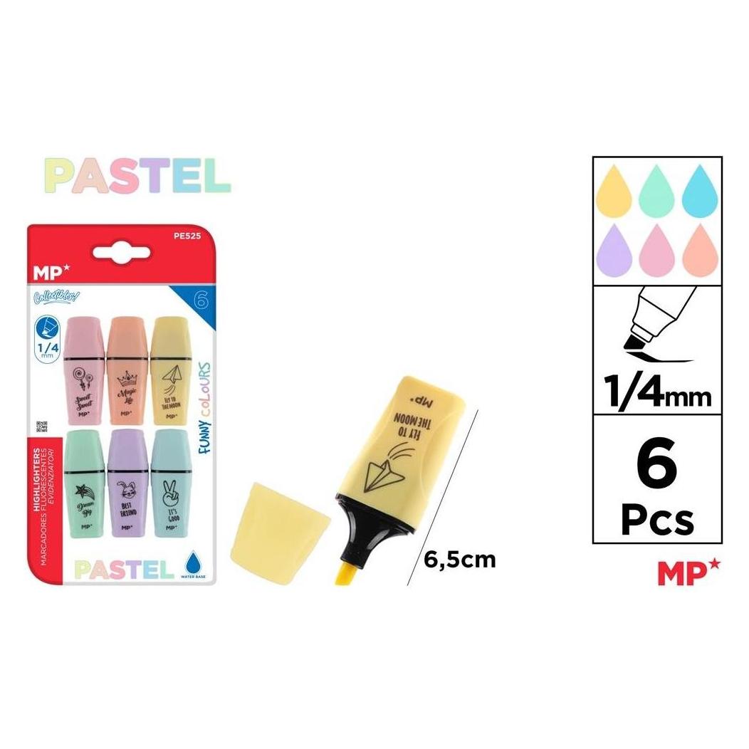Main paper Fluoreszierender Textmarker in 6 Farben (6x) (58221201)