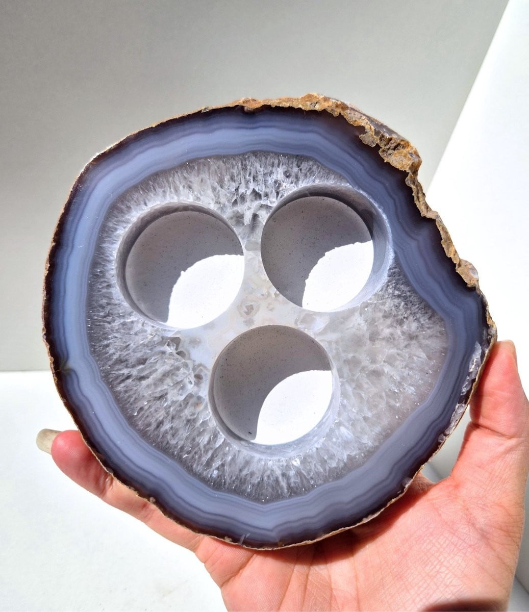 ThaleiaDesign Agaat waxinelichthouder voor sfeerlicht en woondecoratie