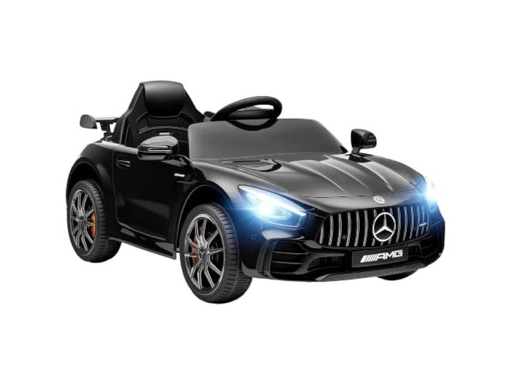 AIYAPLAY Merceds-Benz AMG GTR Kinder Elektroauto 12V für 3-6 Schwarz
