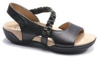 Wide Width Women's Destiny Sandal by Hälsa in Black (Size 7 1/2 W)