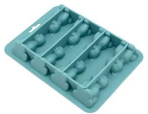 Inspired Finds 3D Cat Shaped Ice Cube Mold Silicone Tray For Whiskey, Cocktails & Cold Drinks green