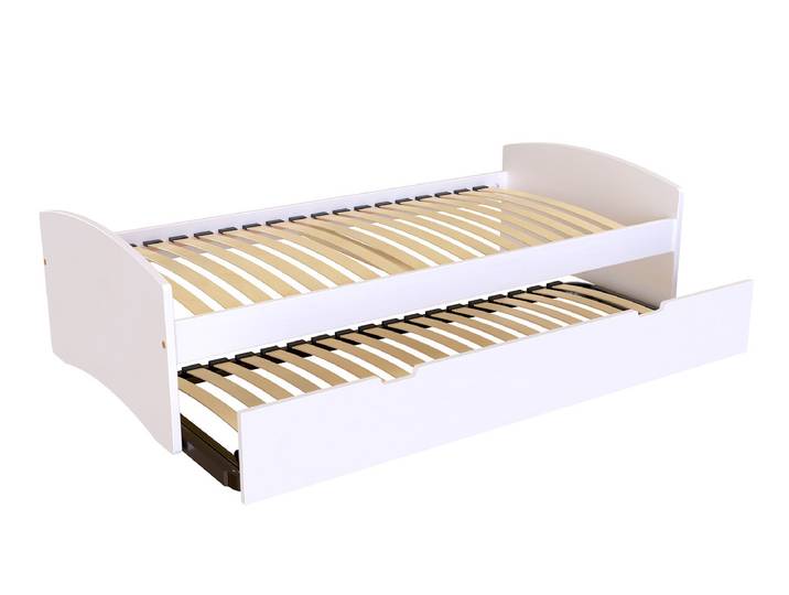 Lit gigogne 80x200 Happy pin massif 80x200 Blanc