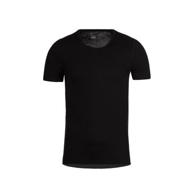 Funktionsshirt TRIGEMA "TRIGEMA T-Shirt aus Merinowolle", Herren, Gr. L, schwarz, Stoff, 80% Wolle (Merinowolle), 20% Polyamid, normal, Rundhals, Shirts Funktionsshirt