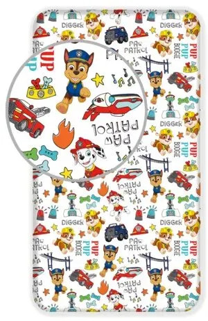 Paw Patrol Hoeslaken Digger Eenpersoons 90 x 200 cm Katoen