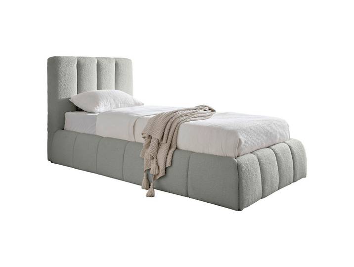 Boxxx Polsterbett, Hellgrau, Kunststoff, Pappel, massiv, 90x200 cm, Stoffauswahl, in verschiedenen Größen erhältlich, Schlafzimmer, Betten, Polsterbetten