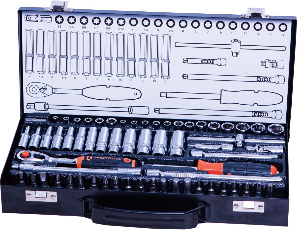 Profitool Set di utensili da 1/4" 0X211MC63