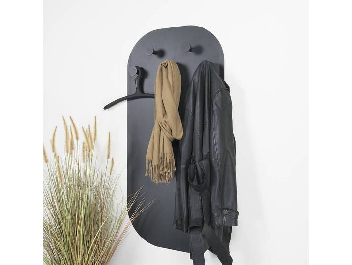 Garderobenpaneel Espen 55 x 115 x 7cm Schwarz