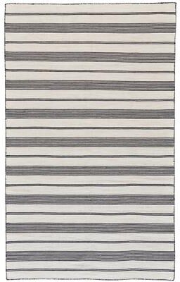 Grand Bazaar Granberg Eco-Friendly PET Rug, Outdoor, Black/White, Area Rug