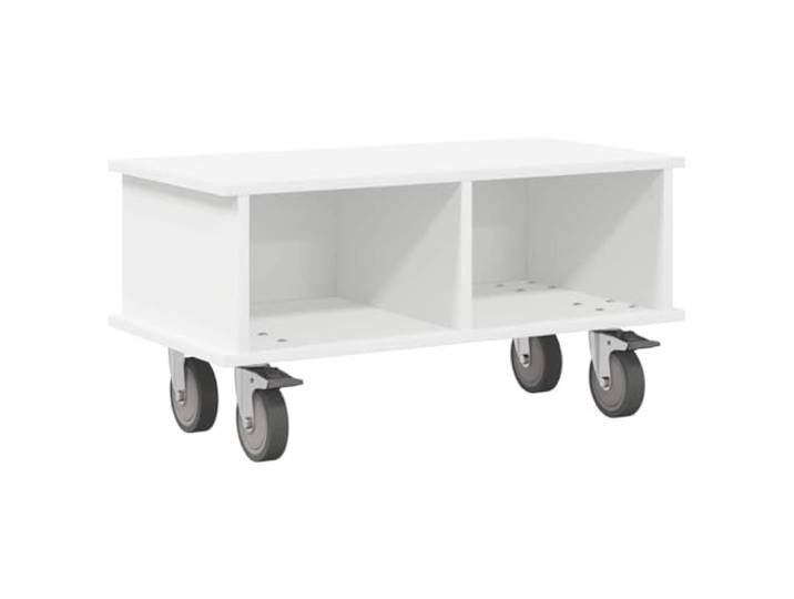 KUPTYERFG TV-Ständer Weiß 68,5x35x35 cm Holzwerkstoff Lowboard Fernsehtisch Kompaktes Lowboard mit Fächern für Wohnzimmer und Jugendzimmer, integrierte Kabelführung für Ordnung.