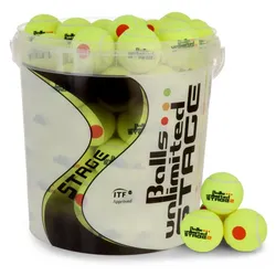 Tennisbälle - Balls Unlimited Stage 2 - 60 Bälle im Eimer - gelb/gelb